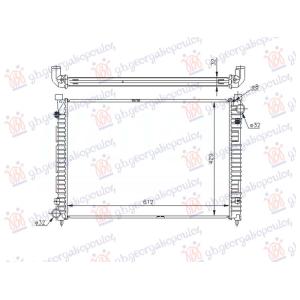 HLADNJAK MOTORA 1.8cc (+/-AC) (61x43) 1998-200 (NRF) LAND ROVER FREELANDER  1998-2007 (L314) (OEM: ESR4197, PCC000111)