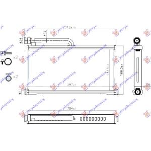 GREJAC KABINE (BR) (145x295x26) AUDI A6 (2004-2008) (OEM: 420820037A, 4F0819031B, 4F0820031)