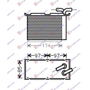 HLADNJAK DODATNI 1.2-1.4 TFSi (120x200x60) SEAT TOLEDO (2004-2012) (OEM: 03C145749B,03F145749C, 03C145749B03F145749C, 03F145749B)