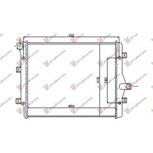 HLADNJAK MOTORA 2.0 BEN 2.0 DIZ (650x450) MEHAN SEAT TOLEDO (2004-2012) (OEM: 1K0121251BK, 1K0121251DM, 1K0121251EH)