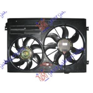 VENTILATOR KOMPLET (DUPLI) BEN-DIZ (HLADNJAK45cm SEAT TOLEDO (2004-2012) (OEM: 1K0121207AD, 1K0121207BB)