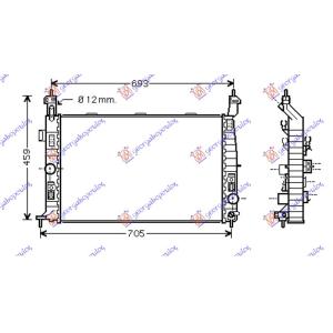 HLADNJAK 1.7 CDTi DIZEL MANUAL (610x360 OPEL MERIVA (2003-2010) (OEM: 1300254, 1300255, 13130038)