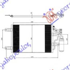 HLADNJAK KLIME (OPC)-1.3-1.7 CDTi (50x36x18) OPEL MERIVA (2003-2010) (OEM: 1850094)