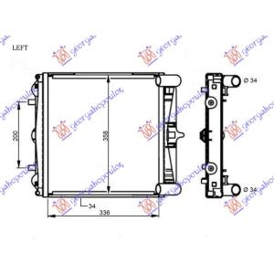 HLADNJAK 2.5-S 3.2 +/- A/C (33.6x35.8x3.4) Leva str. PORSCHE BOXSTER (986) (1996-2004) (OEM: 99610613151)