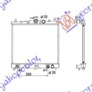 HLADNJAK MOTORA 1.2-1.4cc (38x44.5x16)AUTOMA RENAULT MODUS (2005-2008) (OEM: 21460-AX800, 21460AX800, 21460BH50A)