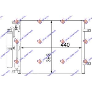 HLADNJAK KLIME 1.5 DIZ (490x376x16) -05 NISSAN MICRA (K12) (2002-2010) (OEM: 92100AY600)