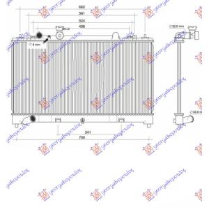 HLADNJAK MOTORA 2.5 BENZIN MAN (375x753) MAZDA 6 (2002-2008) (OEM: L510-15-200C, L51015200C)