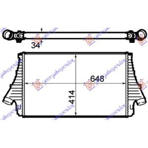 HLADNJAK INTERCOOLER 1.9 CDTI (647x415x34) OPEL VECTRA C (2002-2005) (OEM: 13205149, 51770417)