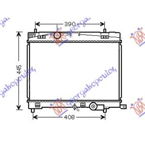 HLADNJAK MOTORA BENZIN 1.33 VVT-I(73/74KW)(09-11) TOYOTA YARIS (2005-2011) (OEM: 16400-0Y010, 164000Y010, 1640047080)