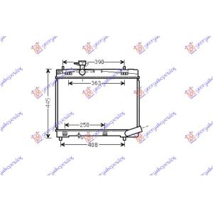 HLADNJAK BENZIN 1.33VVT-I(73/74KW)(09-11 TOYOTA YARIS (2005-2011) (OEM: 16400-0Y060, 16400-47090, 164000Y060)