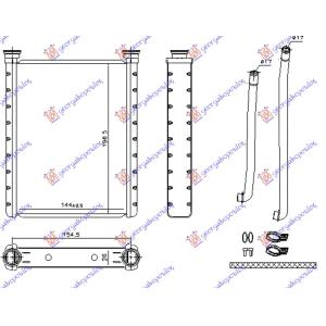 GREJAC KABINE (BR)(145x198x26) TOYOTA YARIS (2005-2011) (OEM: 871070D050, 8710752060)