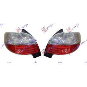 STOP LAMPA CRVENO BELA SET PEUGEOT 206 (1998-2009)