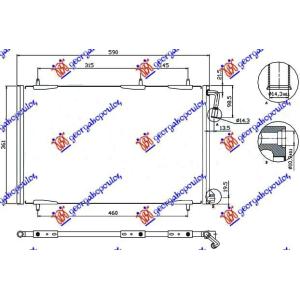 HLADNJAK KLIME 02- (55.5x36.5x1.6) PEUGEOT 206 (1998-2009) (OEM: 6455CJ)