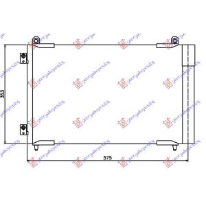 HLADNJAK KLIME 1.6 HDi DIZEL (530x350x16) PEUGEOT 206 (1998-2009) (OEM: 6455.CW, 6455CW, 96483015)