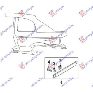 LAJSNA ZADNJEG BLATOBRANA 3 VRATA (O) Desna str. HYUNDAI ACCENT H/B-L/B (2003-2005) (OEM: 8774225700CA)