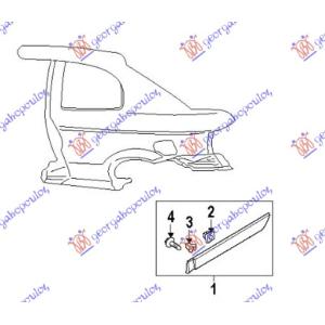 LAJSNA ZADNJEG BLATOBRANA 3 VRATA (O) Leva str. HYUNDAI ACCENT H/B-L/B (2003-2005) (OEM: 87741-25700CA)