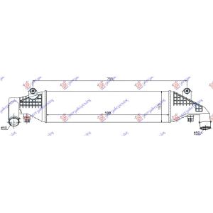 HLADNJAK INTERCOOLER 1.6-2.0 D DIZ(600x153x65) MAZDA 3 SDN-H/B (BK) (2004-2008) (OEM: Y60113550, Y60113550A, Y60113550B)