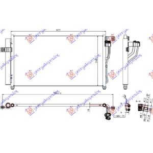 HLADNJAK KLIME (61x35) 1.4i-1.6i 16V HYUNDAI ACCENT SDN (2006-2011) (OEM: 976061E000)