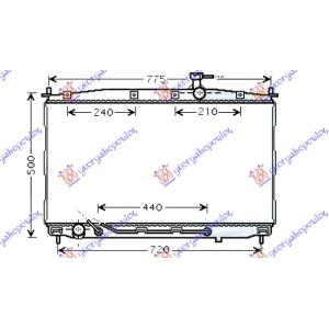 HLADNJAK MOTORA 2.7 i24V-2.2 CRDi (43x77)AUTOM HYUNDAI SANTA FE (2005-2009) (OEM: 253102B100)