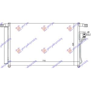 HLADNJAK KLIME 2.7 i24V-2.2 CRDi (67.5x42.5) HYUNDAI SANTA FE (2005-2009) (OEM: 976062B200)