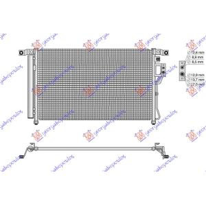 HLADNJAK KLIME 2.7 BEN 2.2 DIZ AUTO 716x424 HYUNDAI SANTA FE (2005-2009) (OEM: 97606-2B100, 97606-2B100AS, 976062B100)