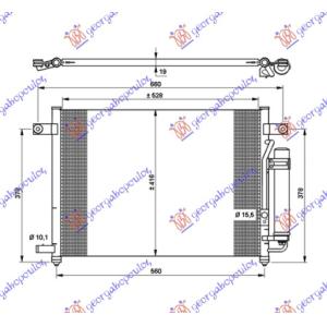 HLADNJAK KLIME 1.2i-8V/16V (54x41.5x1.6) CHEVROLET AVEO SDN-H/B-L/B (2005-2008) (OEM: 96469288, 96539632, 96834082)