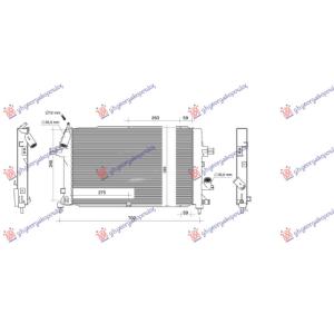 HLADNJAK MOTORA 1.3/1.7/1.9 DIZEL - 2.0 BENZIN (600x368) OPEL ZAFIRA (2005-2012) (OEM: 1300271, 13152320)