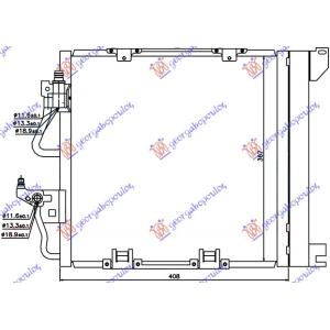 HLADNJAK KLIME 1.7-1.9 CDTi (41x38) OPEL ZAFIRA (2005-2012) (OEM: 1850099)