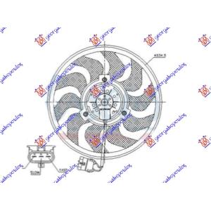 VENTILATOR 1.6-2.0/ 1.3-1.7-1.9 335mm 3P OPEL ZAFIRA (2005-2012) (OEM: 6341172, 24467444)