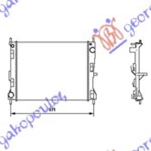 HLADNJAK MOTORA 1.5 DCi -A/C(49x40x18)ENGLISH T RENAULT CLIO (2006-2009) (OEM: 21410-AY600, 21410AY600)