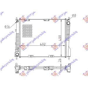 HLADNJAK MOTORA 1.2-1.4-1.6i16V+/-A/C(49x41) RENAULT CLIO (2006-2009) (OEM: 8200468931)