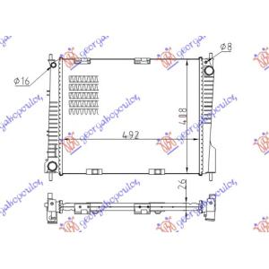 HLADNJAK MOTORA 1.5 DIZEL (+/-AC) (49x41) (NRF) RENAULT CLIO III 2006-2009 (BR0 1/CR0 1) (OEM: 1330.P9, 1330A1, 1330P8)