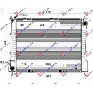 HLADNJAK MOTORA 2.0 BEN MAN (492x389) RENAULT CLIO (2006-2009) (OEM: 8200443896, 8200489879)