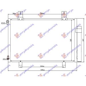 HLADNJAK KLIME BENZIN-DIZEL (500x335x16) SUZUKI SWIFT H/B (2006-2011) (OEM: 95310-63J00, 9531062J00, 9531062J10)