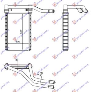 GREJAC KABINE (BR) (123x207x26) SUZUKI SWIFT H/B (2006-2011) (OEM: 71743143, 71768657, 7412060PA0)