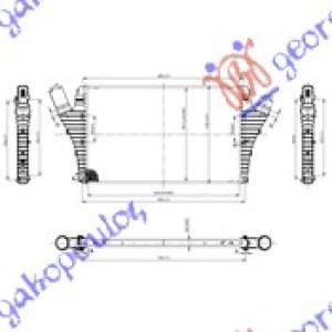 HLADNJAK INTERCOOLER 2.0 i16VTUR-2.2DTi(65x40x29 OPEL SIGNUM (2003-2006) (OEM: 12788019)