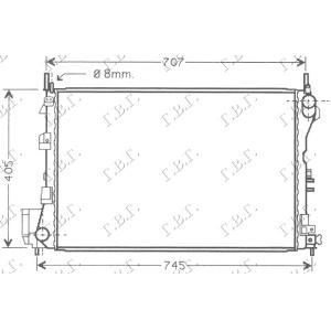 HLADNJAK MOTORA 2.0-2.2-3.2 BEN 2.0-2.2 DIZ MAN OPEL SIGNUM (2003-2006) (OEM: 1300246)