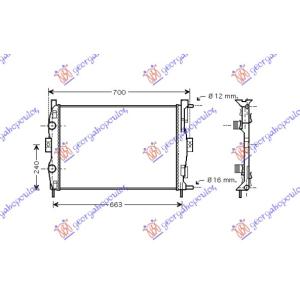 HLADNJAK MOTORA 1.4-1.6 16V +/-AC (59x45x18) RENAULT MEGANE SDN-H/B-L/B (2002-2005) (OEM: 8200115541)