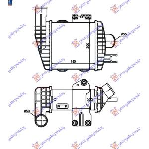 HLADNJAK INTERCOOLER 2.0 CRDI(190x205x90) KIA SPORTAGE (2004-2008) (OEM: 28271-27250, 2827127250)