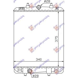 HLADNJAK MOTORA 1.4 HDi (37.4x32.6x16) CITROEN C1 (2006-2012) (OEM: 1330P3)