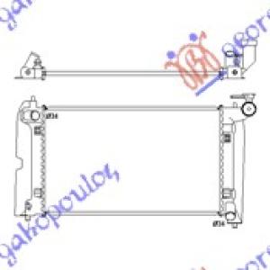 HLADNJAK MOTORA 1.4-1.6 (60x35) ENGLESKA TOYOTA COROLLA VERSO (2002-2007) (OEM: 16400-0D200, 16400-0D210, 16400-0G020)