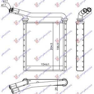 GREJAC KABINE (BR) (154x197x26) TOYOTA RAV 4 (2005-2010) (OEM: 87107-02150, 87107-42170, 8710702150)