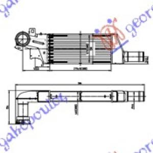 HLADNJAK INTERCOOLER 1.3-1.7CDTi(27.9x12.7x4.6)Z1 OPEL COMBO (2000-2012) (OEM: 1300410)