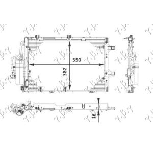 HLADNJAK KLIME 03-04 (54x38x1.6) OPEL COMBO (2000-2012) (OEM: 1850092)