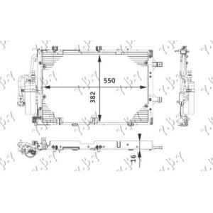 HLADNJAK KLIME 04- (55x38x1.6) OPEL COMBO (2000-2012) (OEM: 1850114)