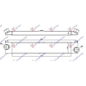 HLADNJAK INTERCOOLER 2.3 JTD DIZEL(745x145x50) FIAT DUCATO (2006-2014) (OEM: 1340763080)