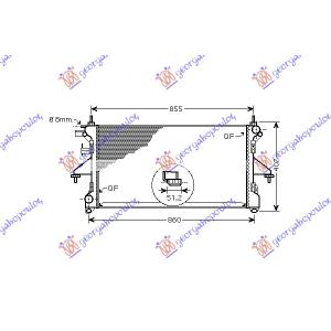 HLADNJAK MOTORA 2.2-2.3-3.0 DIZ MAN 78x38 MENAH FIAT DUCATO (2006-2014) (OEM: 1330.Q3, 1330Q3, 1342588080)