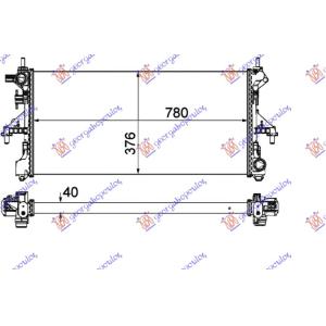 HLADNJAK 2.0. JTD + A/C (78x37.6x4.0) FIAT DUCATO (2006-2014) (OEM: 1367533080)