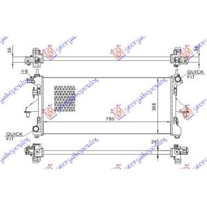 HLADNJAK MOTORA 2.3 DIZ MAN -AC 78x38 MEHANIC FIAT DUCATO (2006-2014) (OEM: 1349196080, 1349207080)