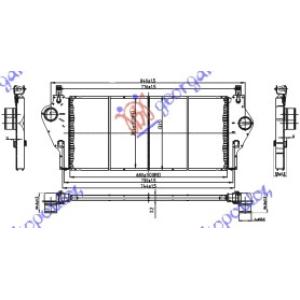 HLADNJAK INTERCOOLER 2.0i-16V-1.9DCi(660x30x33)-0 RENAULT ESPACE (2003-2012) (OEM: 8200008761)